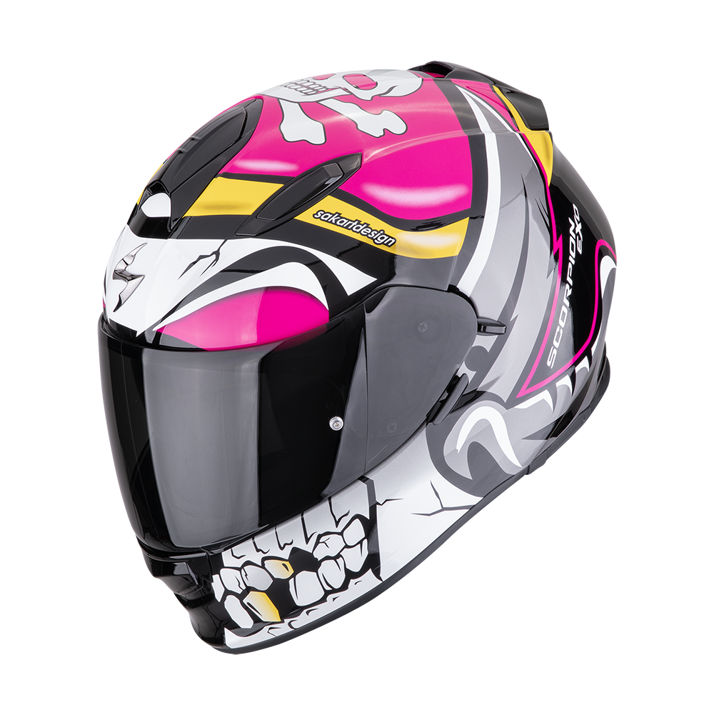 Casco Moto Integrale Scorpion EXO 491 PIRATE Rosa Lucido