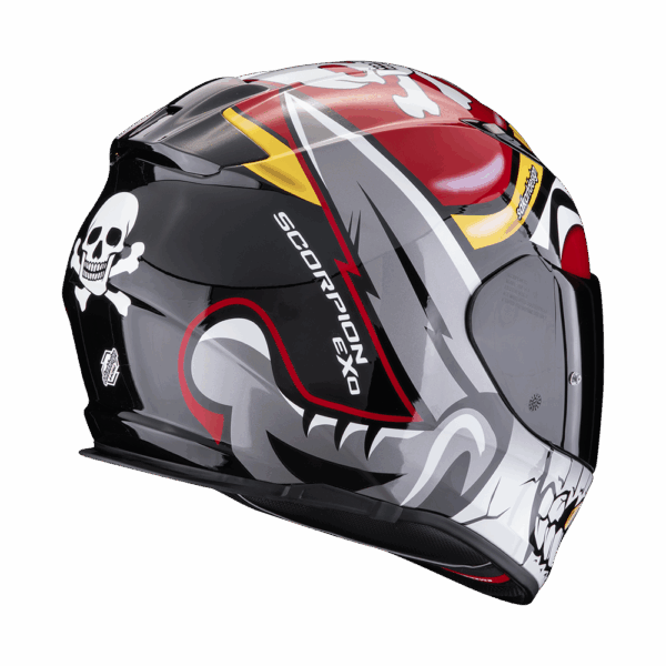 Casco Moto Integrale Scorpion EXO 491 PIRATE Rosso Lucido