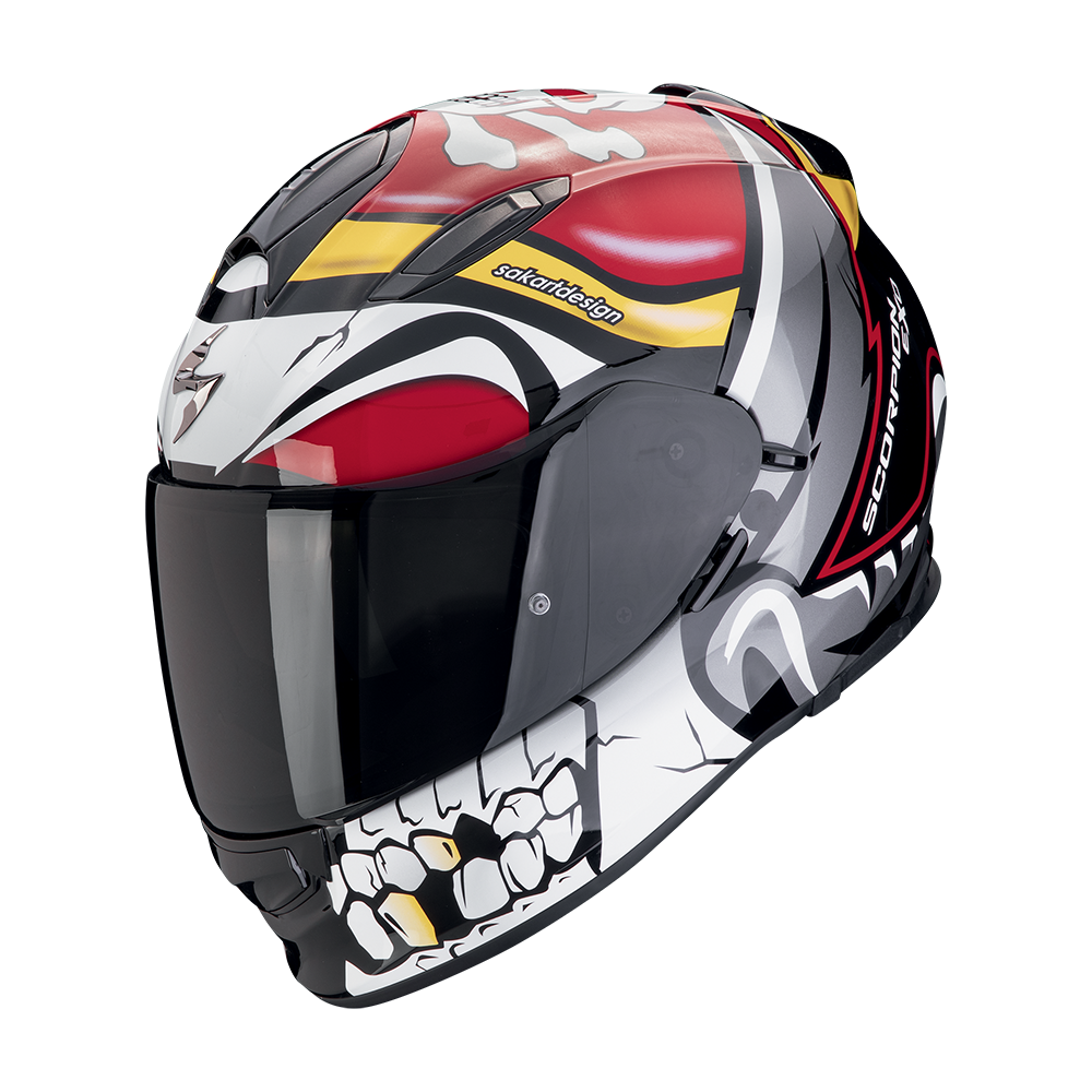 Casco Moto Integrale Scorpion EXO 491 PIRATE Rosso Lucido
