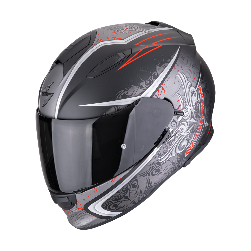 Casco Moto Integrale Scorpion EXO 491 RUN Nero Opaco Rosso