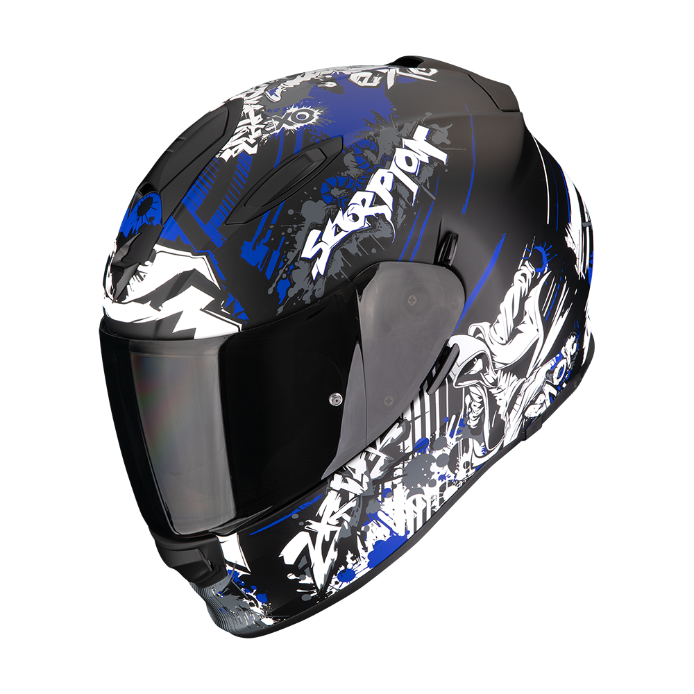 Casco Moto Integrale Scorpion EXO 491 SPECTOR Opaco Nero Blu