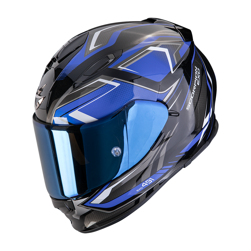 Casco Moto Integrale Scorpion EXO 491 ZUMO Nero Blu
