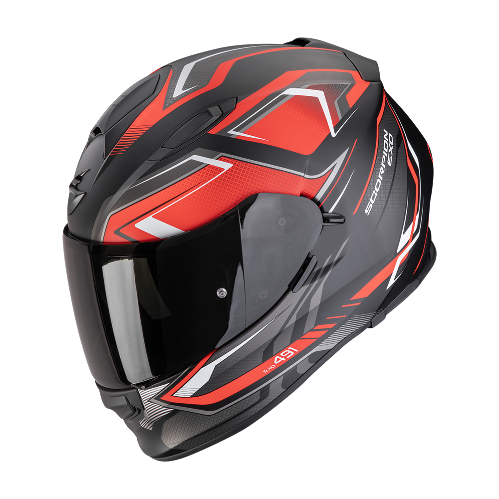 Casco Moto Integrale Scorpion EXO 491 ZUMO Nero Opaco Rosso