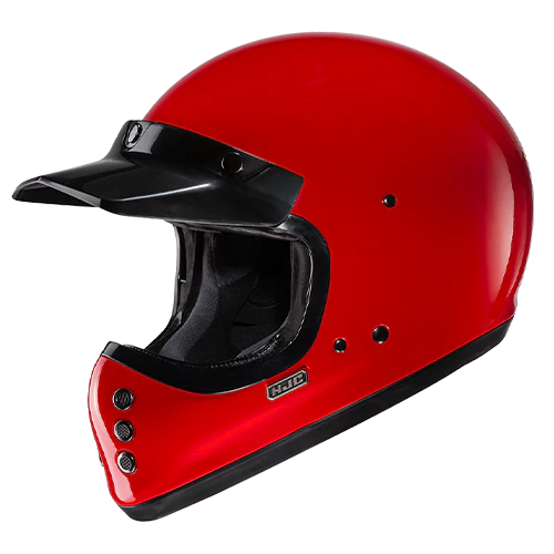 Casco Moto Integrale Vintage HJC V60 SOLID DEEP RED Rosso Metallizzato