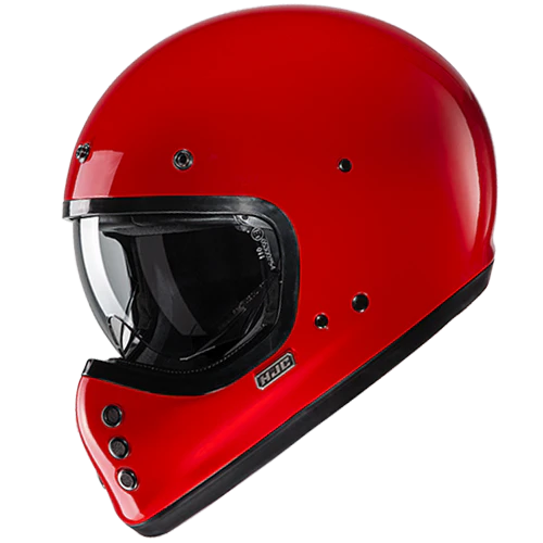 Casco Moto Integrale Vintage HJC V60 SOLID DEEP RED Rosso Metallizzato
