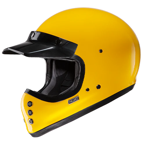 Casco Moto Integrale Vintage HJC V60 SOLID DEEP YELLOW Giallo Lucido