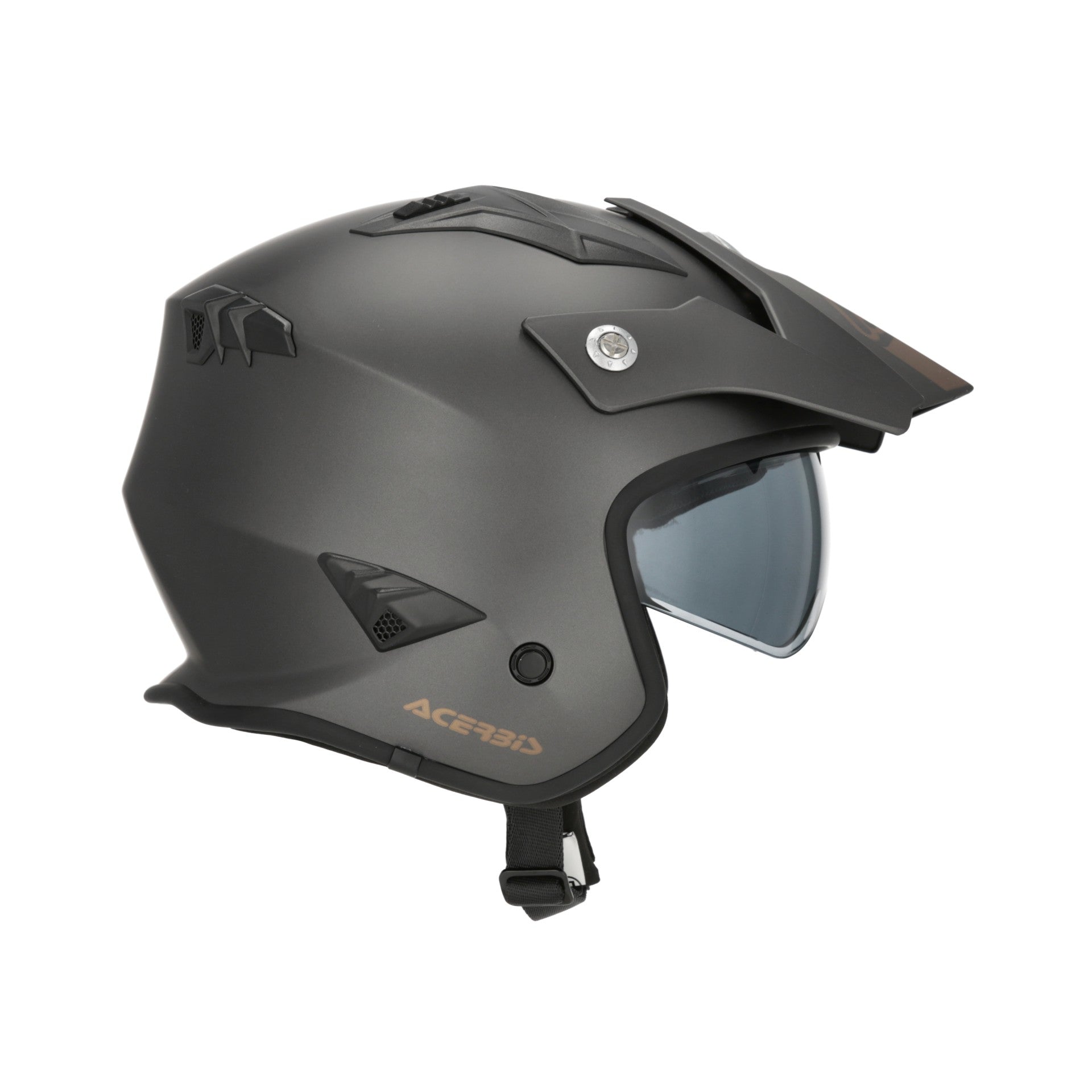 Casco Moto Jet ACERBIS ARIA 2206 METALLIC Grigio Scuro