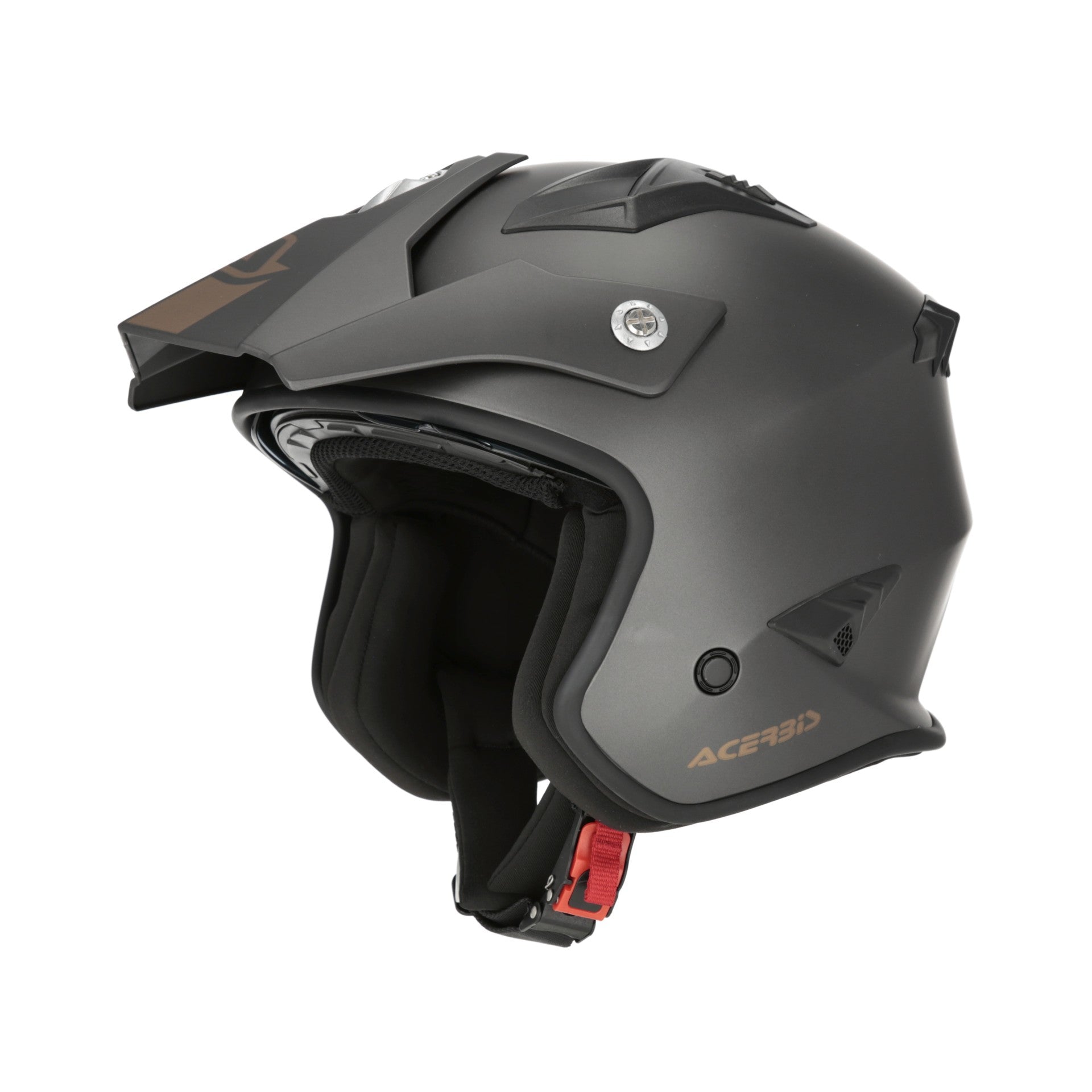 Casco Moto Jet ACERBIS ARIA 2206 METALLIC Grigio Scuro