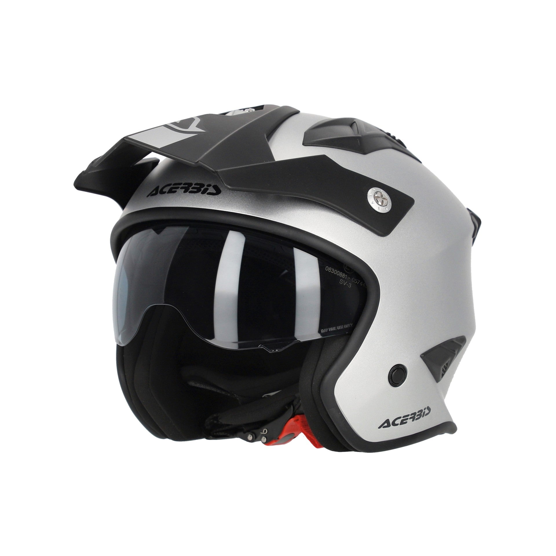 Casco Moto Jet ACERBIS ARIA 2206 METALLIC Silver