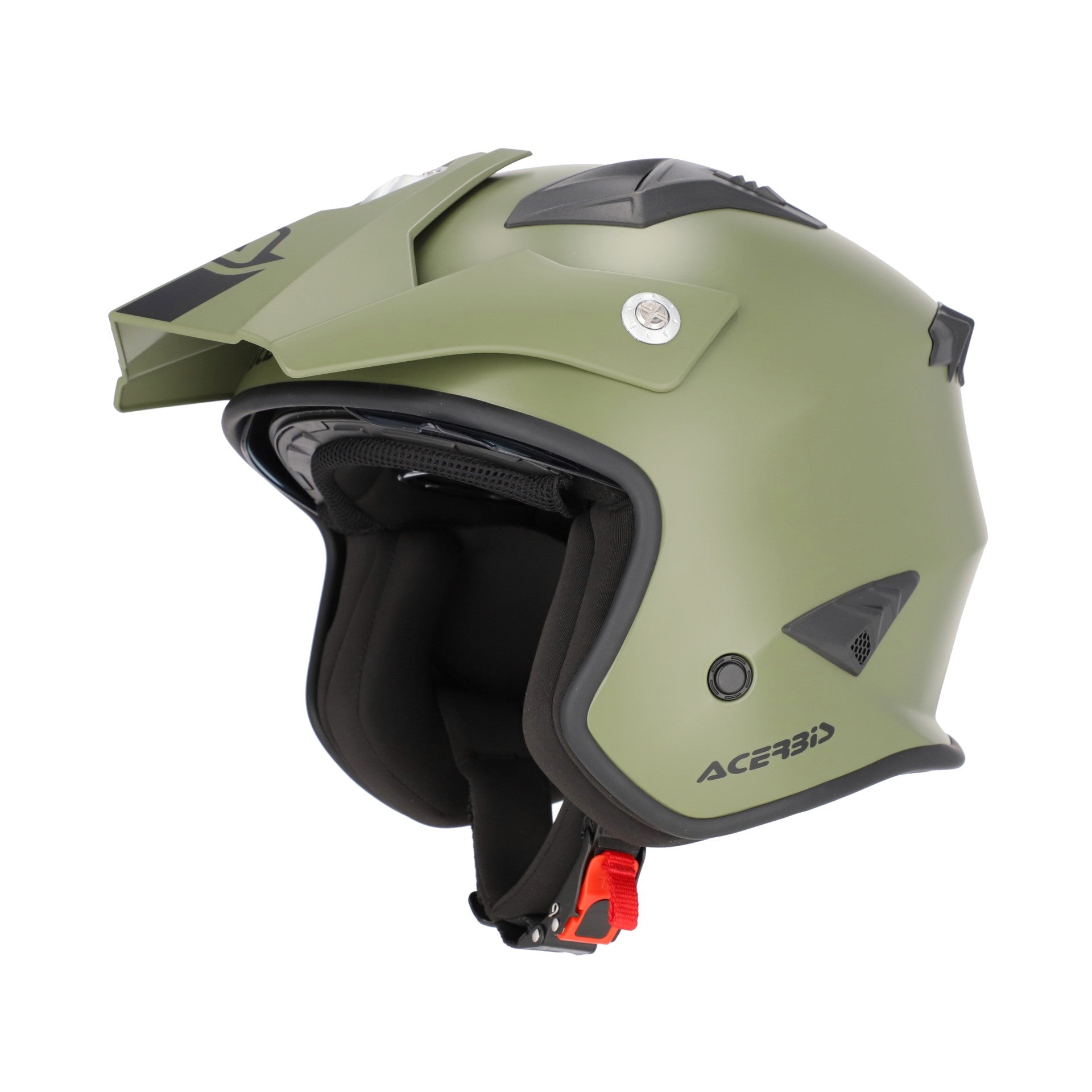 Casco Moto Jet ACERBIS ARIA 2206 Verde Militare