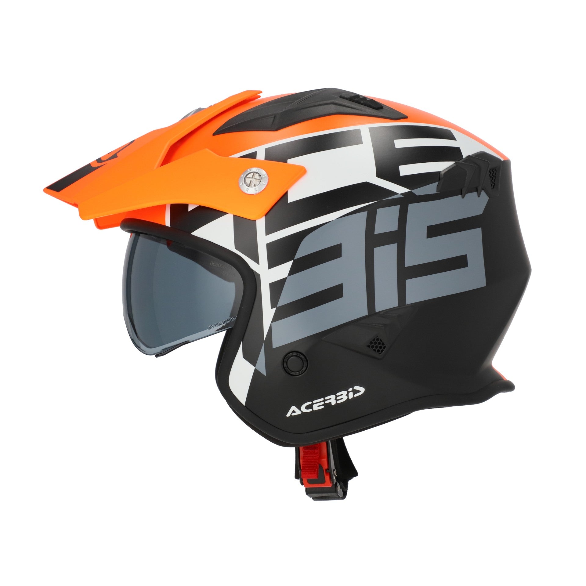 Casco Moto Jet ACERBIS ARIA GRAPHIC 2206 Arancio Fluo Nero