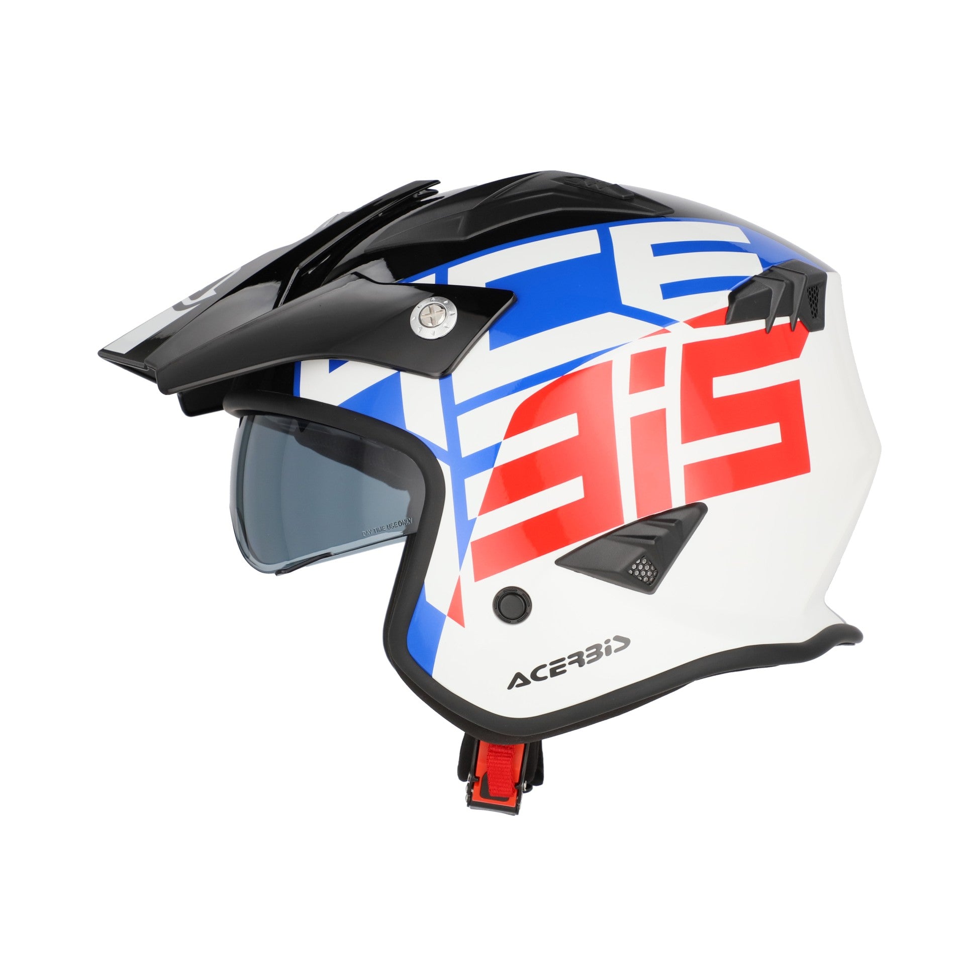 Casco Moto Jet ACERBIS ARIA GRAPHIC 2206 Bianco Blu Rosso