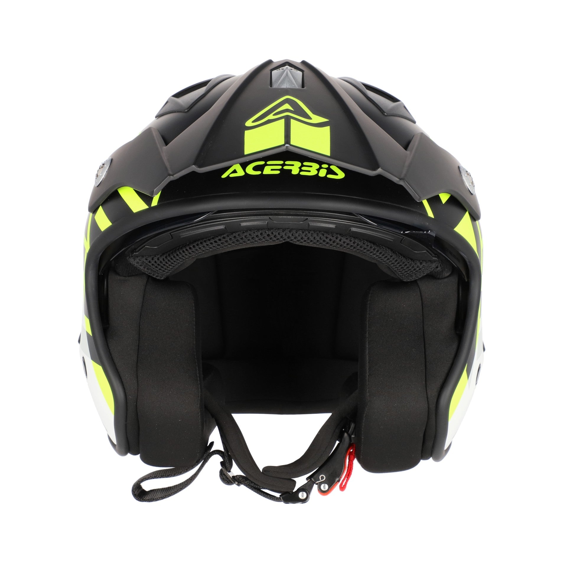 Casco Moto Jet ACERBIS ARIA GRAPHIC 2206 Nero Giallo Fluo