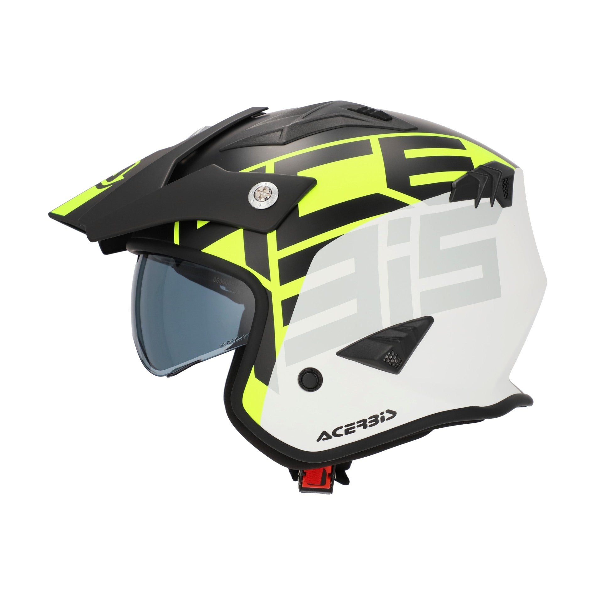 Casco Moto Jet ACERBIS ARIA GRAPHIC 2206 Nero Giallo Fluo