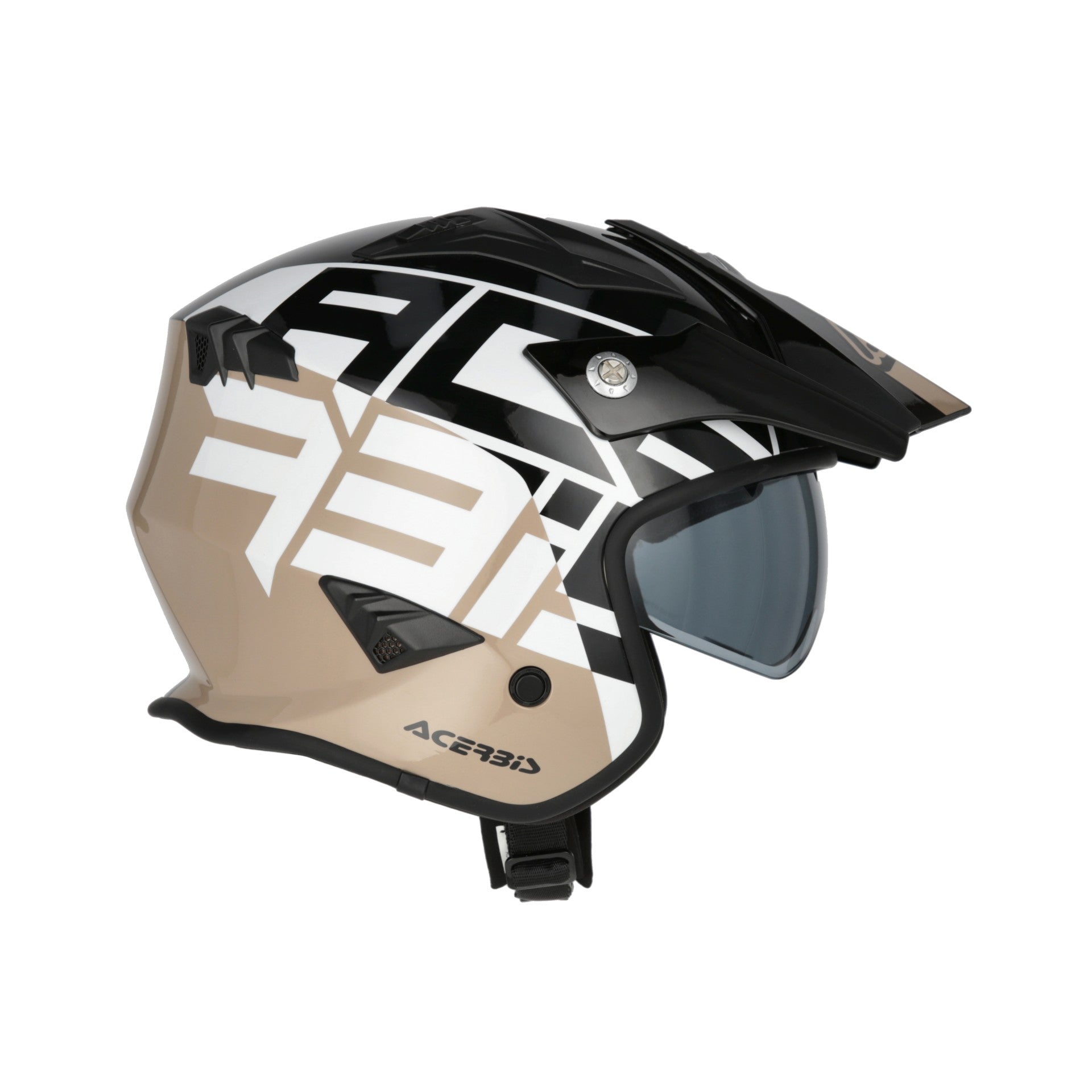Casco Moto Jet ACERBIS ARIA GRAPHIC 2206 Nero Marrone