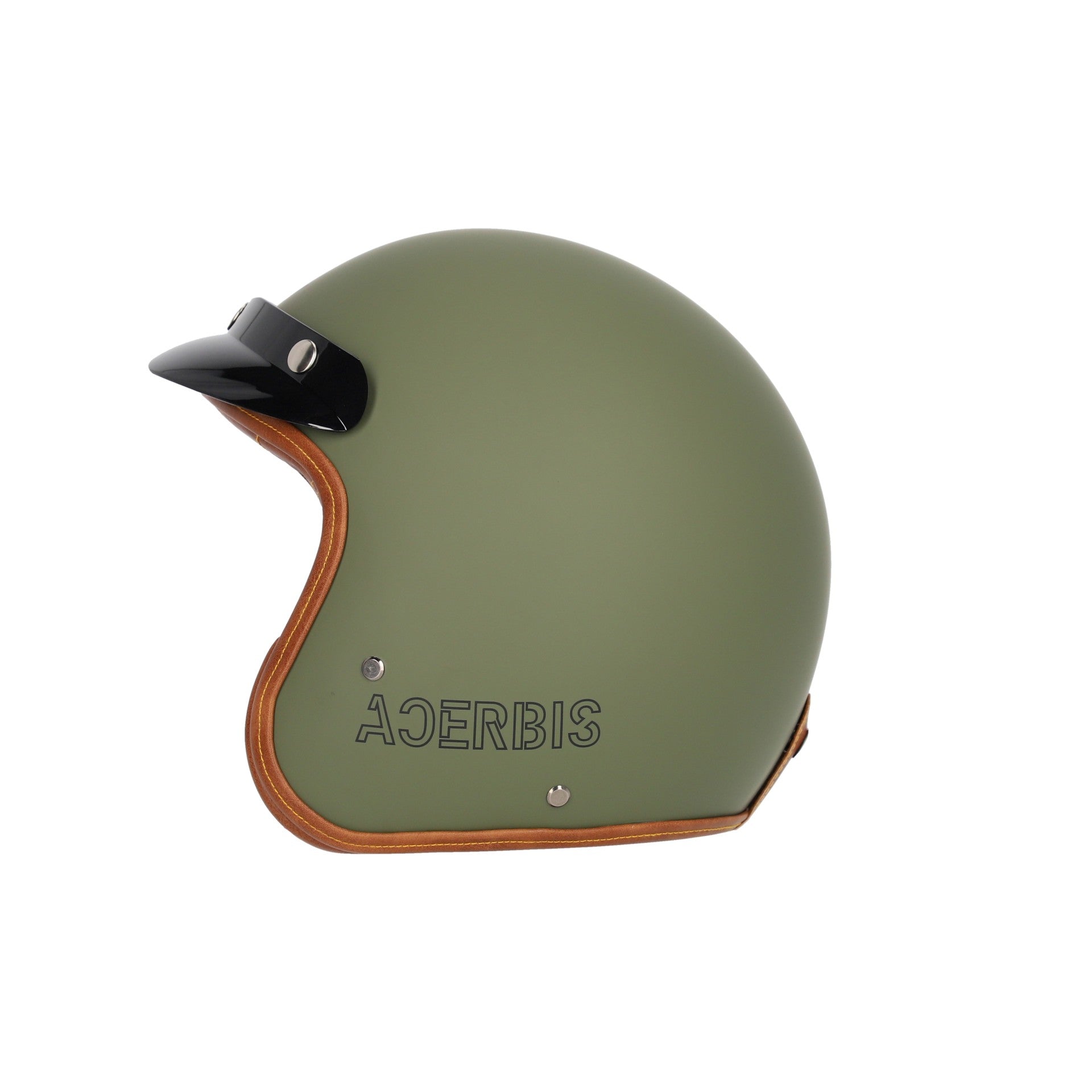 Casco Moto Jet ACERBIS SKODELA 2206 Verde Militare