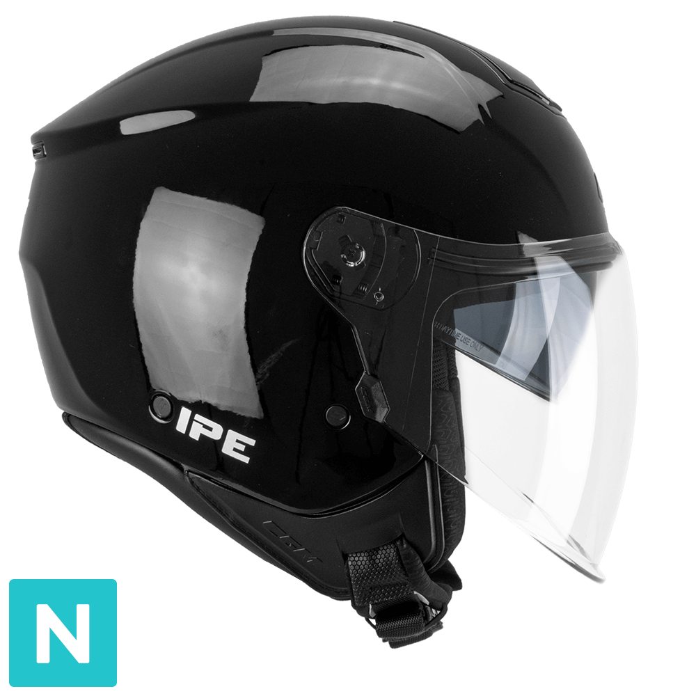 Casco Moto Jet CGM 126A IPE MONO Nero Lucido
