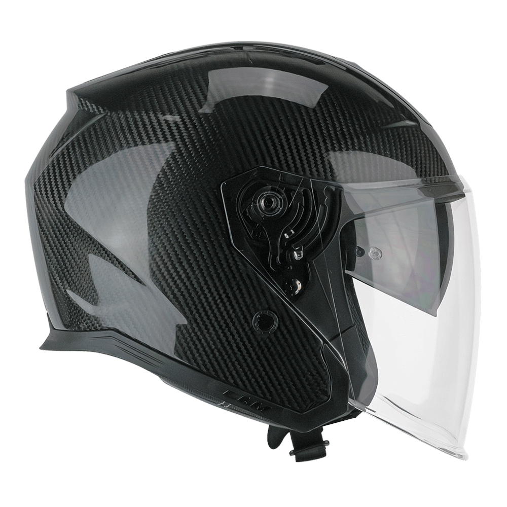 Casco Moto Jet CGM 136C RNA PRO CARBON Nero Lucido
