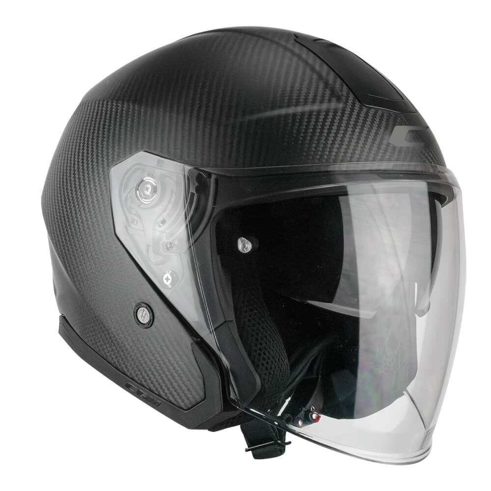 Casco Moto Jet CGM 136C RNA PRO CARBON Nero Opaco
