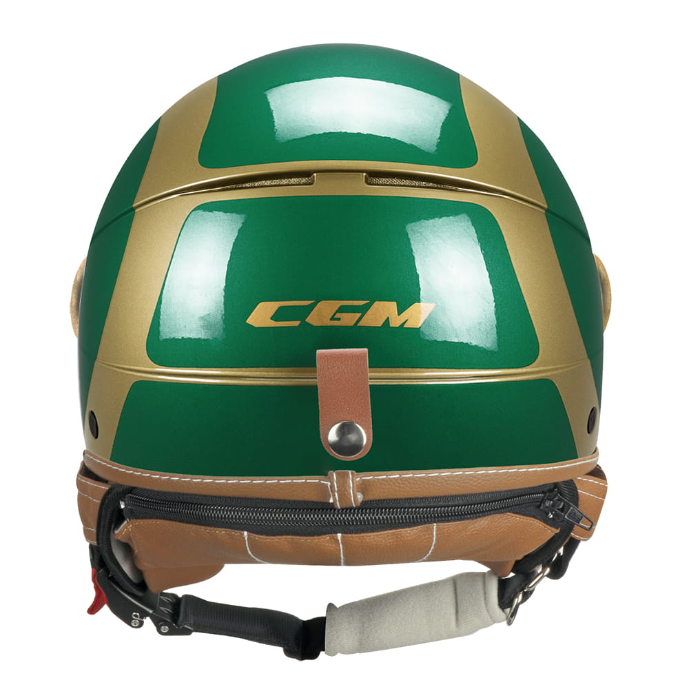 Casco Moto Jet CGM 191G PIX SPRINT Verde Oro Sagomata