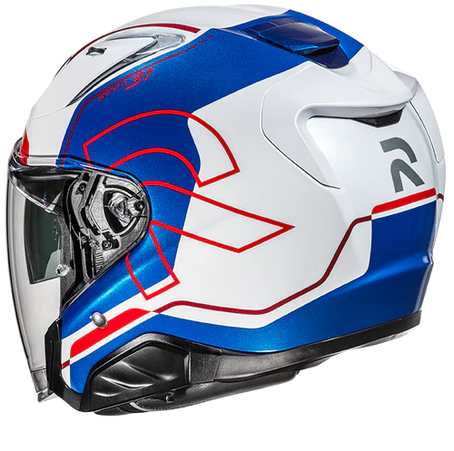 Casco Moto Jet HJC RPHA31 DEREEN MC21 Bianco Rosso Blu Lucido
