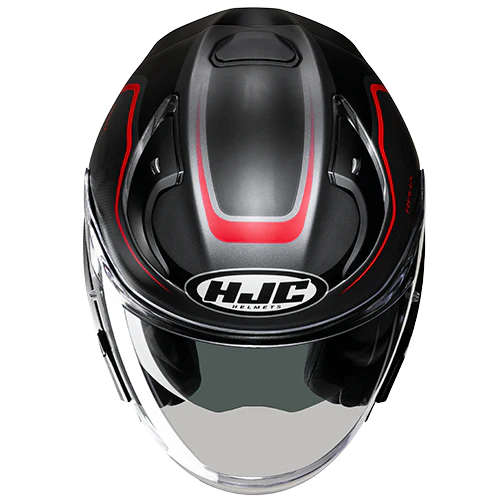 Casco Moto Jet HJC RPHA 31 KOUV MC1SF Nero Titanio Rosso Opaco