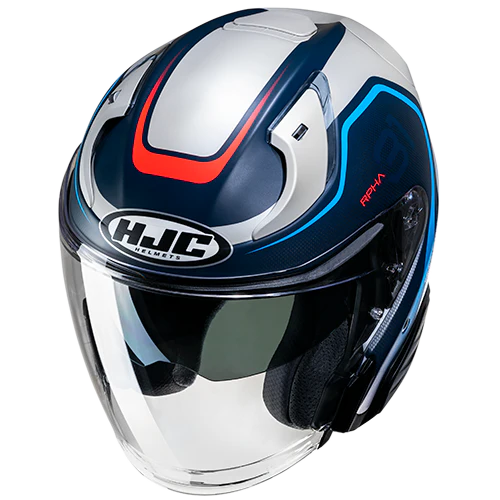 Casco Moto Jet HJC RPHA 31 KOUV MC21SF Bianco Blu Azzurro Rosso Opaco