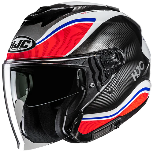 Casco Moto Jet HJC i31 DEPE MC21 Nero Bianco Rosso Blu Lucido