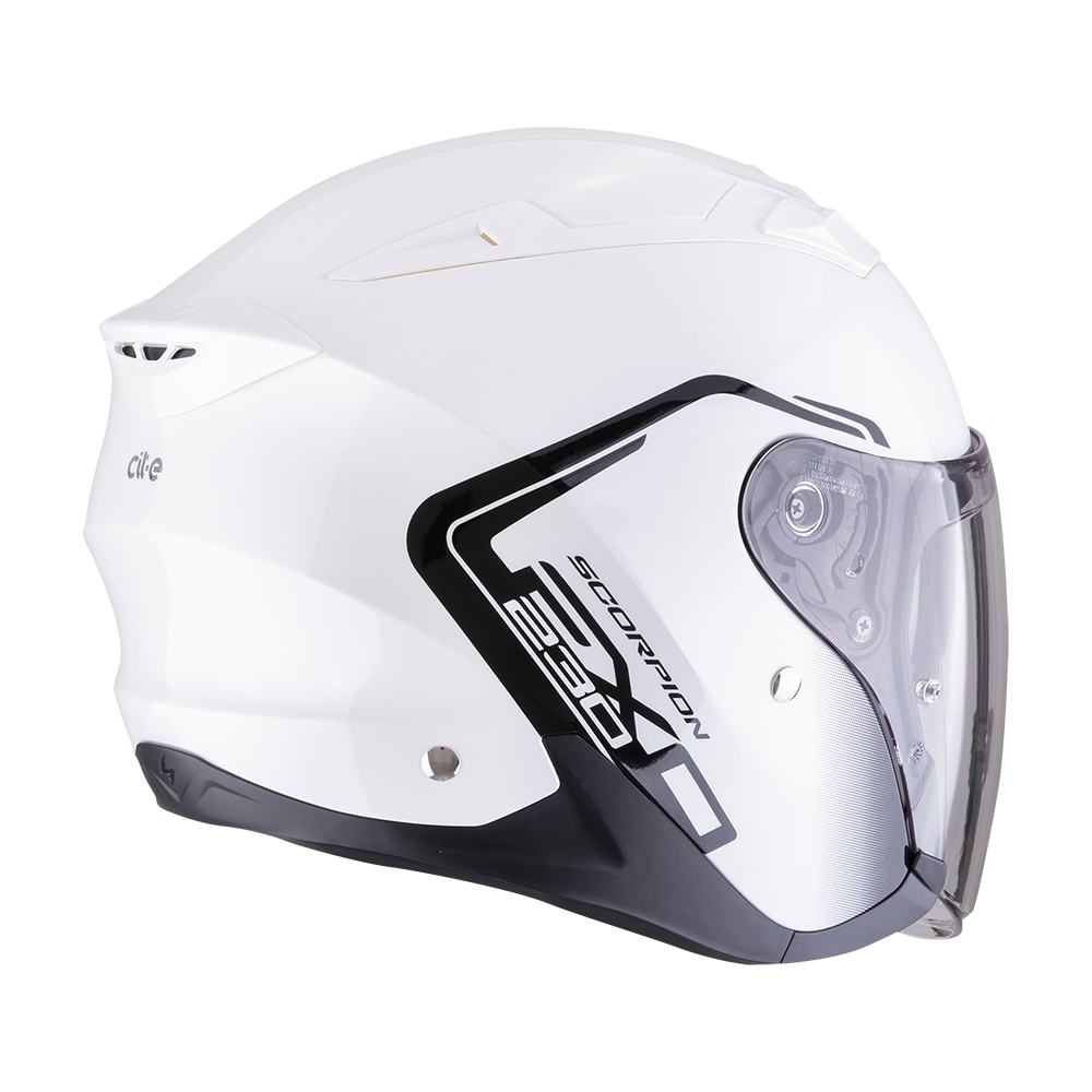 Casco Moto Jet SCORPION EXO 230 CIT-E Bianco Nero