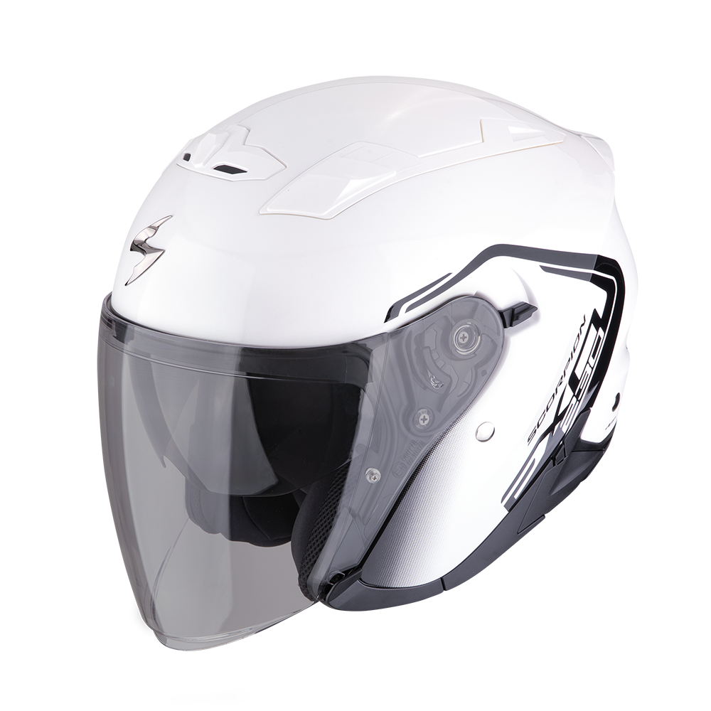 Casco Moto Jet SCORPION EXO 230 CIT-E Bianco Nero