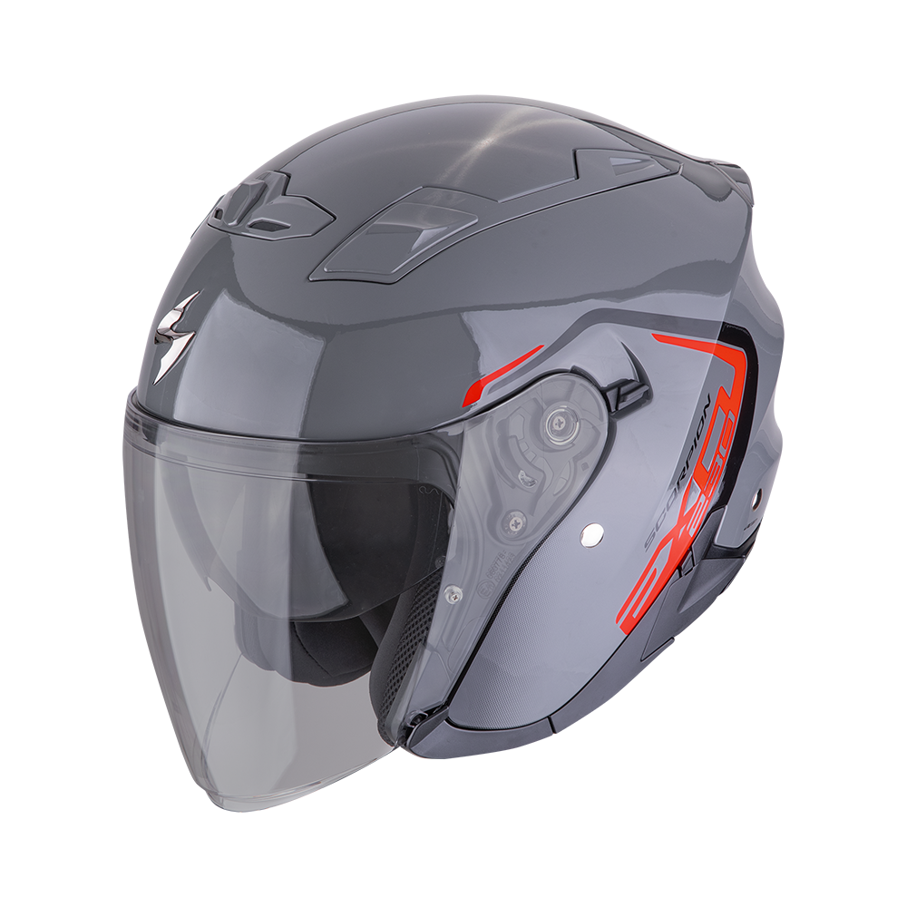 Casco Moto Jet SCORPION EXO 230 CIT-E Grigio Rosso
