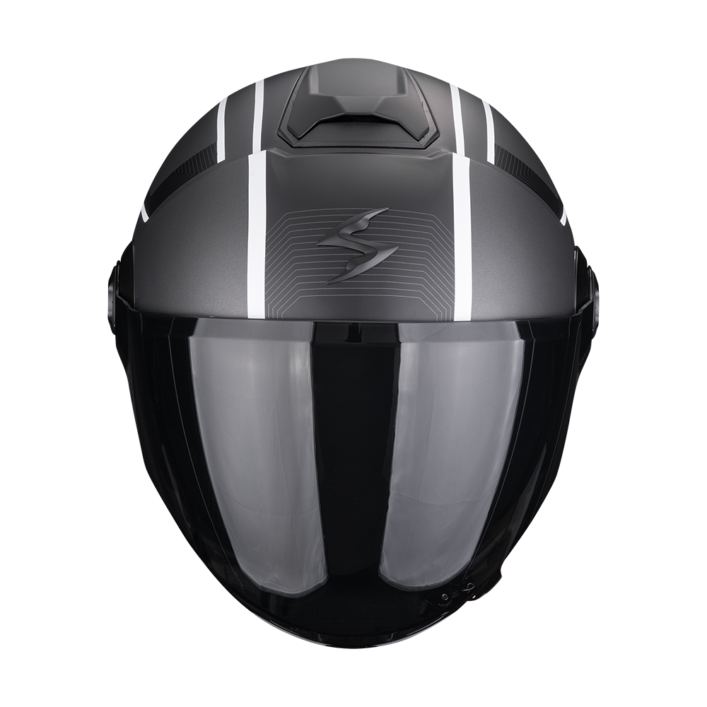 Casco Moto Jet SCORPION EXO CITY 2 COSMOS Argento Opaco Bianco