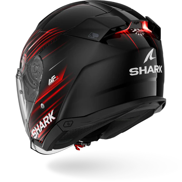 Casco Moto Jet SHARK SKWAL i3 JET LIGHT-BLUR Nero Rosso Bianco Lucido