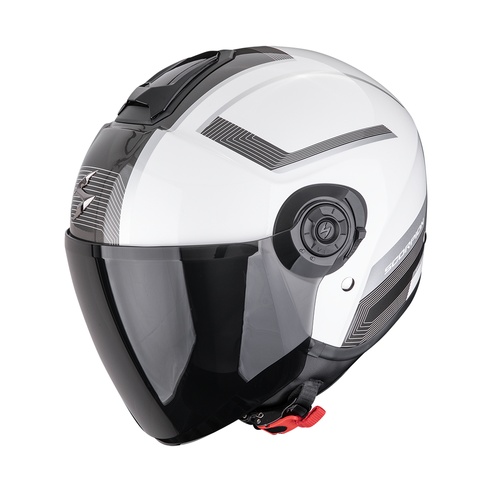 Casco Moto Jet Scorpion EXO-CITY 2 COSMOS Bianco Perla Argento