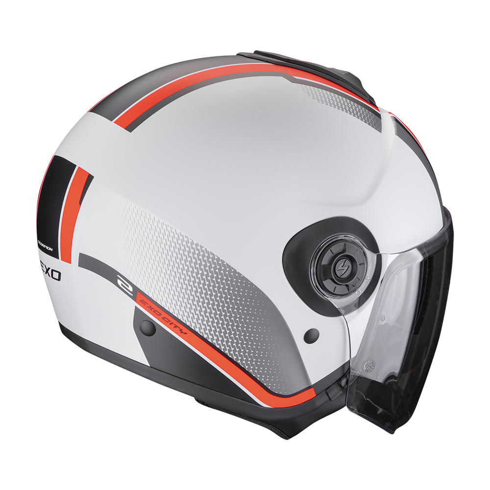 Casco Moto Jet Scorpion EXO CITY 2 VEL Grigio Rosso opaco