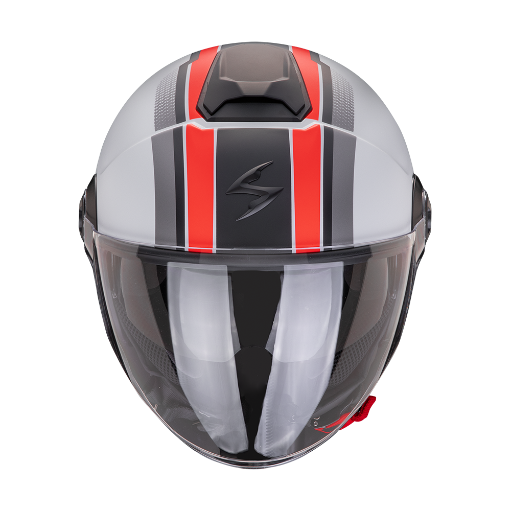 Casco Moto Jet Scorpion EXO CITY 2 VEL Grigio Rosso opaco