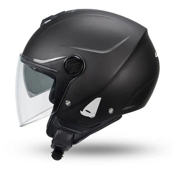 Casco Moto Jet UFO NIXIE Nero Opaco Con Parasole Interno
