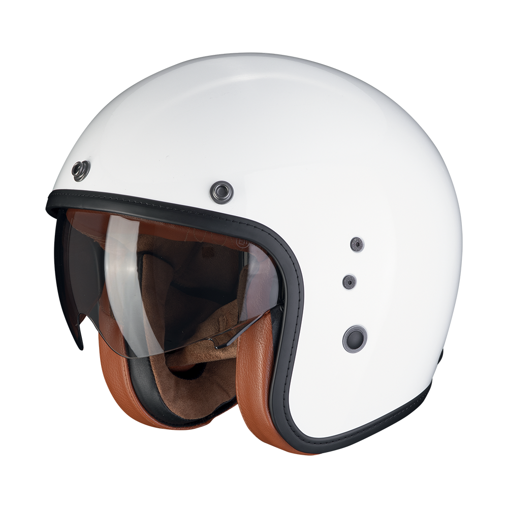 Casco Moto Jet Vintage SCORPION BELFAST EVO LUXE Bianco