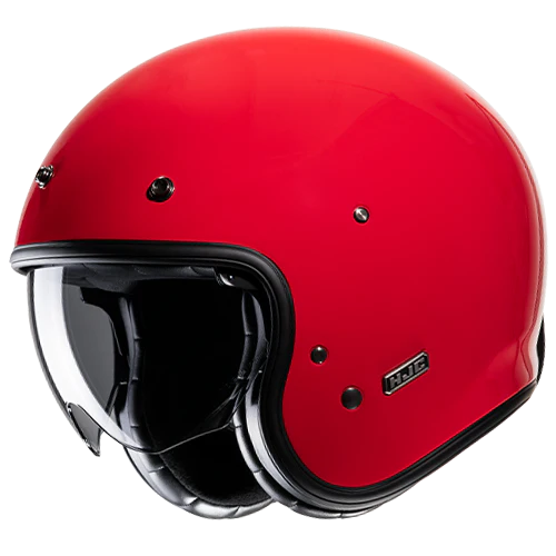 Casco Moto Jet Vintage V31 SOLID DEEP RED Rosso Metallizzato