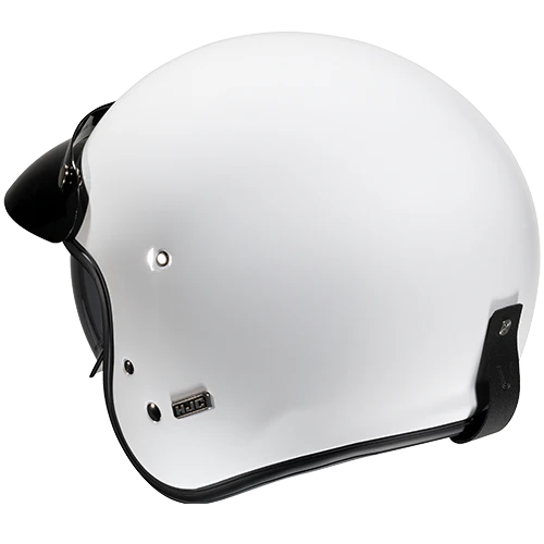 Casco Moto Jet Vintage V31 SOLID WHITE Bianco Lucido