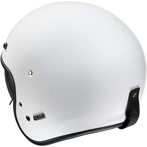 Casco Moto Jet Vintage V31 SOLID WHITE Bianco Lucido