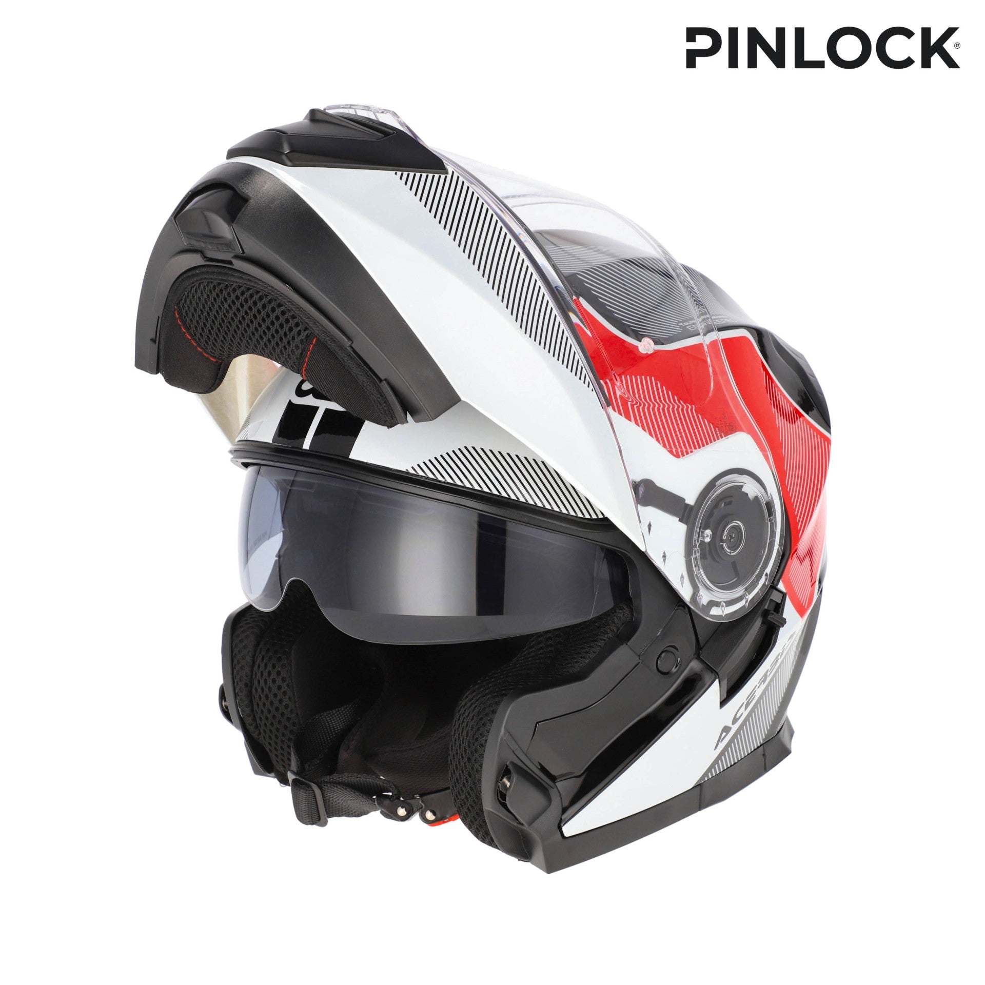 Casco Moto Modulare ACERBIS SEREL 2206 Bianco Rosso