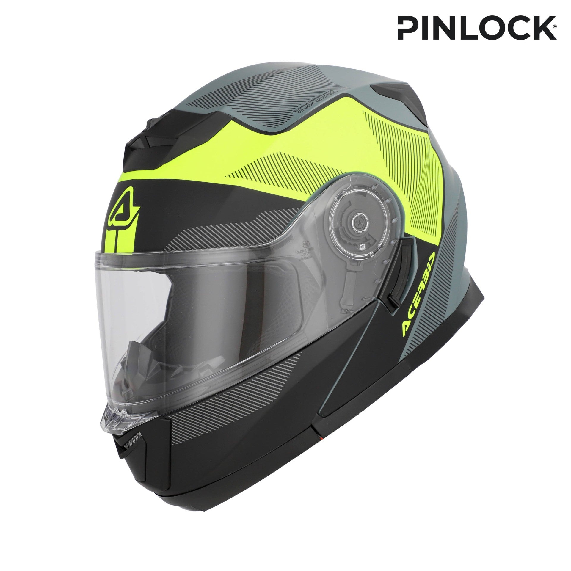 Casco Moto Modulare ACERBIS SEREL 2206 Nero Giallo Fluo