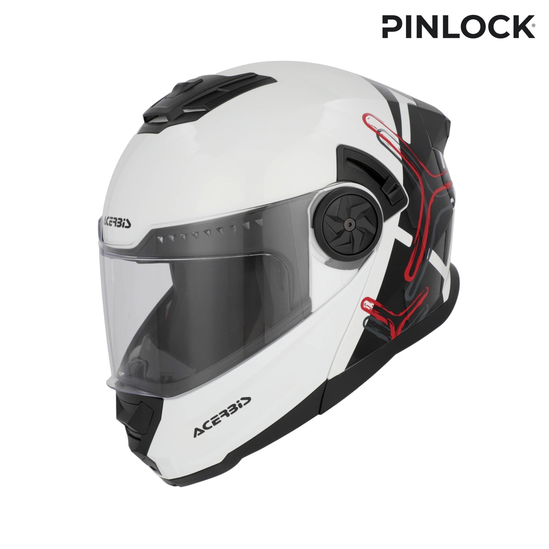 Casco Moto Modulare Adventure ACERBIS RIDER Bianco Nero
