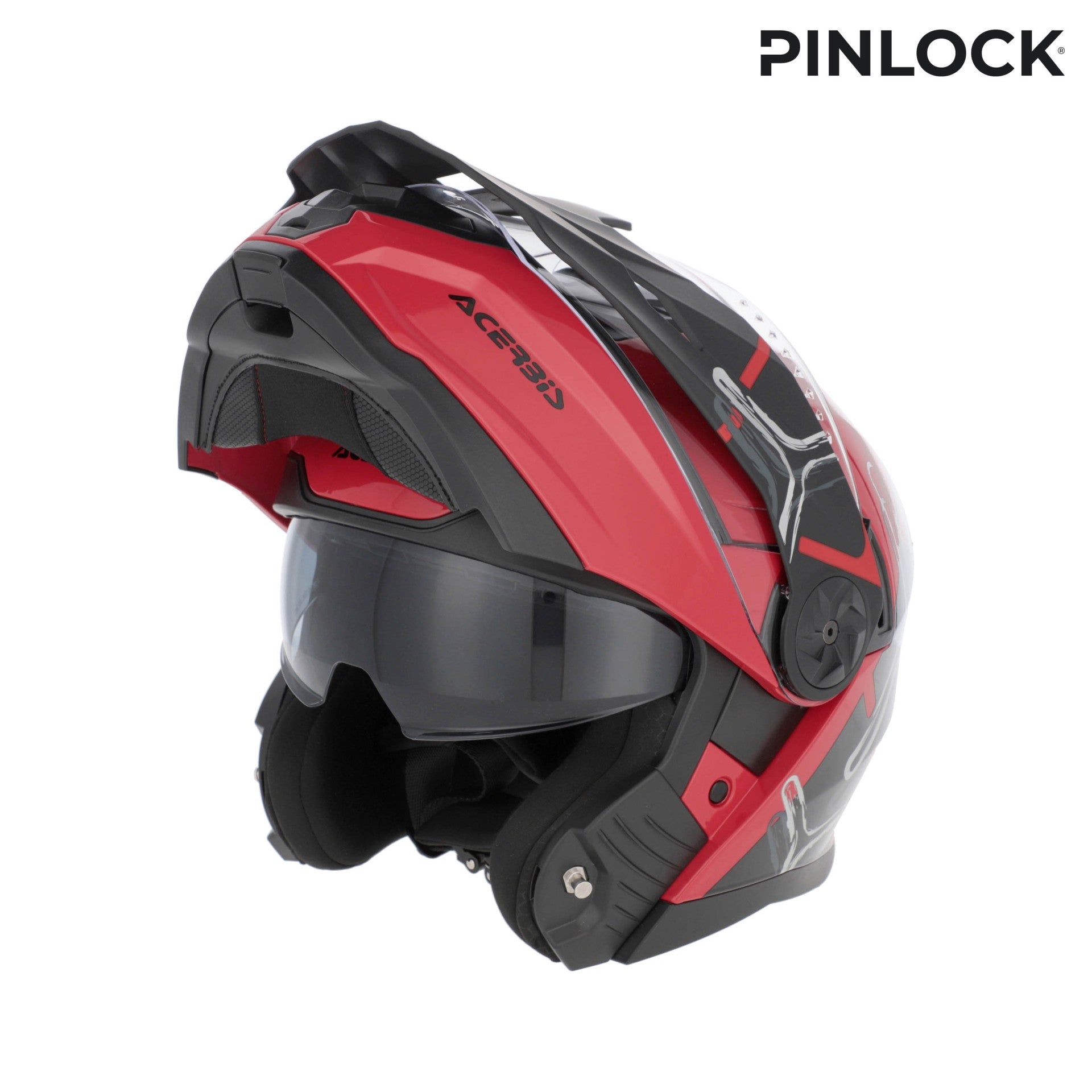 Casco Moto Modulare Adventure ACERBIS RIDER Rosso Nero