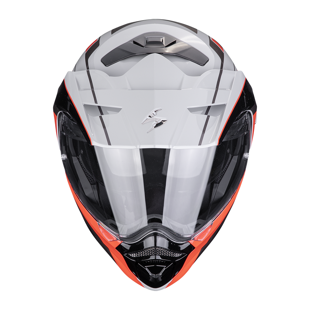 Casco Moto Modulare Adventure SCORPION ADX 2 KAMPS Grigio Rosso