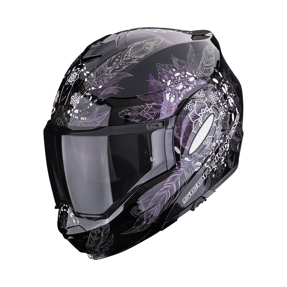 Casco Moto Modulare Flip-Back SCORPION EXO TECH EVO DREAM Nero Camaleonte