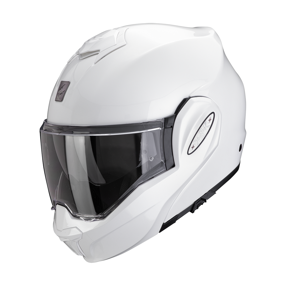 Casco Moto Modulare Flip-Back SCORPION EXO TECH EVO PRO SOLID Bianco Perla