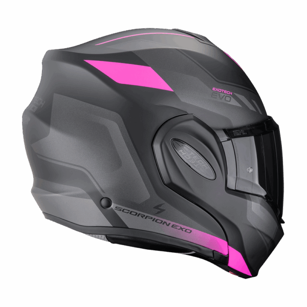 Casco Moto Modulare Flip-Back SCORPION EXO TECH EVO SOCIUS Nero Opaco Rosa