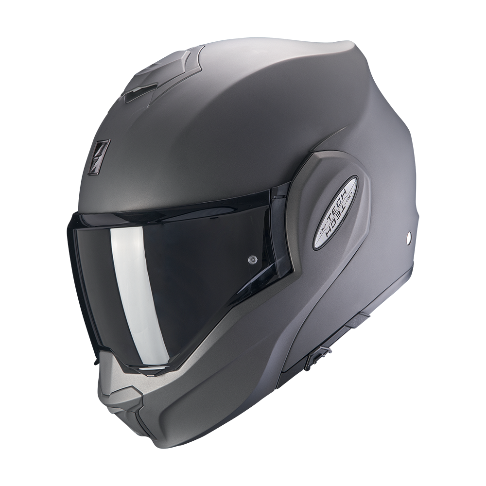 Casco Moto Modulare Flip-Back SCORPION EXO TECH EVO SOLID Antracite Opaco